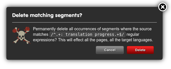 Delete segments